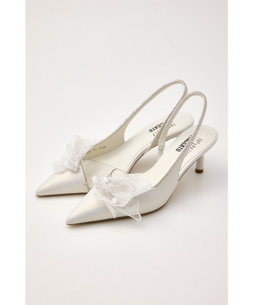 STACCATO(スタッカート)の「フェアリースリングパンプス(パンプス・レディース・ホワイト・24cm/24.5cm/23.5cm/23cm/22.5cm)」の1枚目の写真