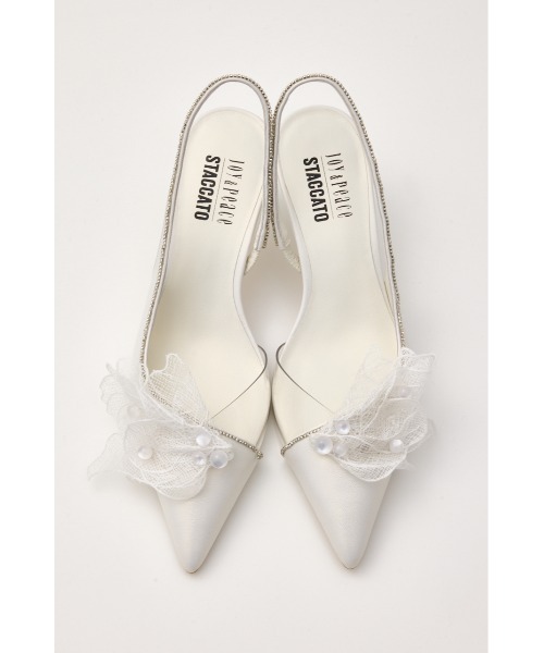 STACCATO(スタッカート)の「フェアリースリングパンプス(パンプス・レディース・ホワイト・24cm/24.5cm/23.5cm/23cm/22.5cm)」の3枚目の写真
