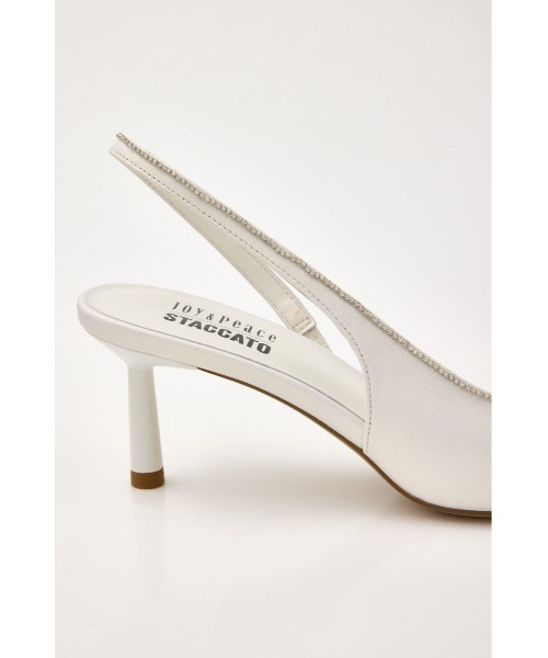 STACCATO(スタッカート)の「フェアリースリングパンプス(パンプス・レディース・ホワイト・24cm/24.5cm/23.5cm/23cm/22.5cm)」の6枚目の写真