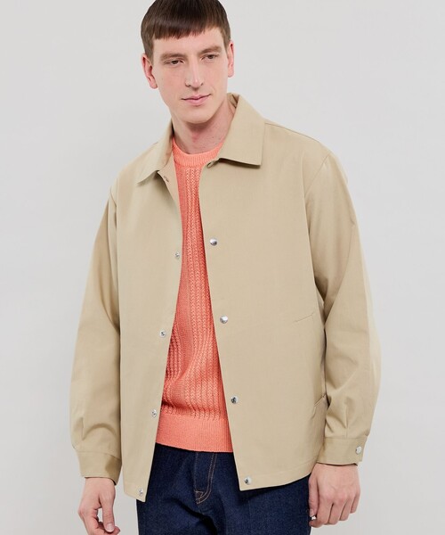 MACKINTOSH LONDON(マッキントッシュ ロンドン)の「【ALTON】コットンボンディングコーチジャケット(ブルゾン・メンズ・ネイビー/ベージュ・38/42/40)」の2枚目の写真