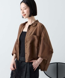 Aunely（オーネリー）の「【Aunely】ひんやり ダブルポケット ミニマル シアーシャツ <YOSOOIシリーズ>（シャツ/ブラウス）」