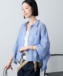 Aunely（オーネリー）の「【Aunely】ひんやり ダブルポケット ミニマル シアーシャツ ＜YOSOOIシリーズ＞（シャツ/ブラウス）」
