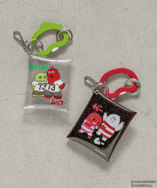 Me%（ミィパーセント）の「【ガチャピン・ムック/ガーとムー】カラビナ付きクリアポーチ　650246（ポーチ・レディース・シルバー/ブラック・FREE）」の3枚目の写真