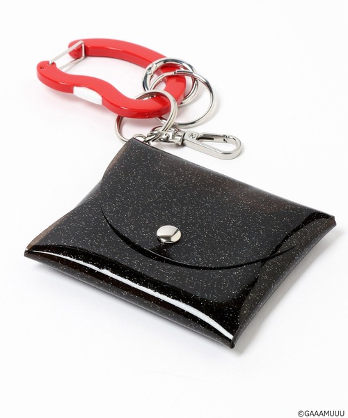 Me%（ミィパーセント）の「【ガチャピン・ムック/ガーとムー】カラビナ付きクリアポーチ　650246（ポーチ・レディース・シルバー/ブラック・FREE）」の22枚目の写真