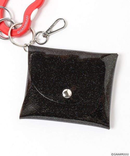 Me%（ミィパーセント）の「【ガチャピン・ムック/ガーとムー】カラビナ付きクリアポーチ　650246（ポーチ・レディース・シルバー/ブラック・FREE）」の21枚目の写真