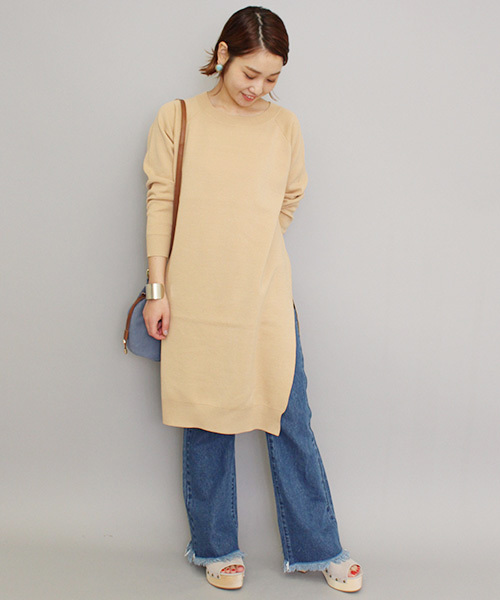 Mystic ミスティック の Mystic ウオッシャブルスリットワンピース ワンピース Wear