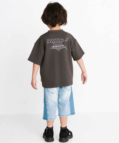 WASK(ワスク)の「WASKアイコン刺しゅう パイルBIGTシャツ(Tシャツ/カットソー・キッズ・オフホワイト/グレー・130cm/160cm/140cm/150cm)」の16枚目の写真