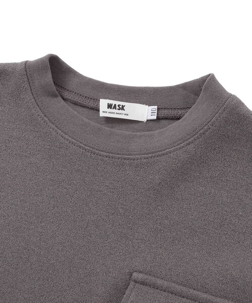 WASK(ワスク)の「WASKアイコン刺しゅう パイルBIGTシャツ(Tシャツ/カットソー・キッズ・オフホワイト/グレー・130cm/160cm/140cm/150cm)」の10枚目の写真