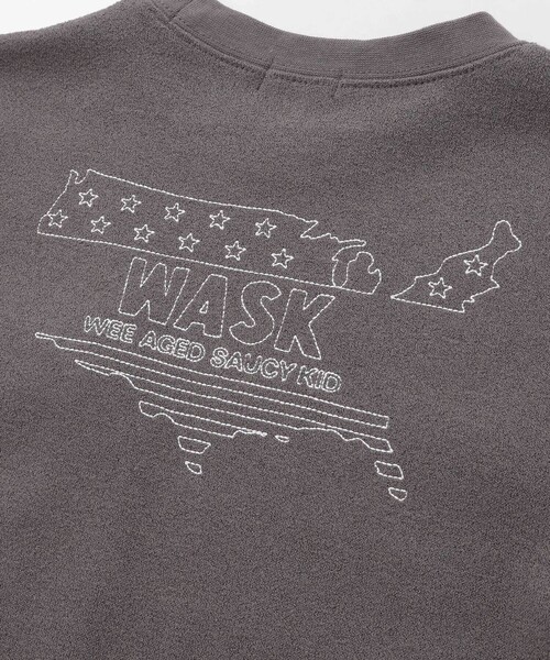 WASK(ワスク)の「WASKアイコン刺しゅう パイルBIGTシャツ(Tシャツ/カットソー・キッズ・オフホワイト/グレー・130cm/160cm/140cm/150cm)」の8枚目の写真