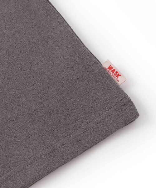WASK(ワスク)の「WASKアイコン刺しゅう パイルBIGTシャツ(Tシャツ/カットソー・キッズ・オフホワイト/グレー・130cm/160cm/140cm/150cm)」の5枚目の写真