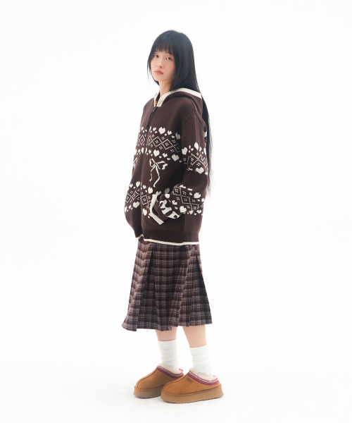 AMESWORLDWIDE（アメスワールドワイド）の「COWICHAN KNIT HOODIE ZIP-UP BROWN（カーディガン/ボレロ・レディース・その他・SMALL/MEDIUM）」の5枚目の写真