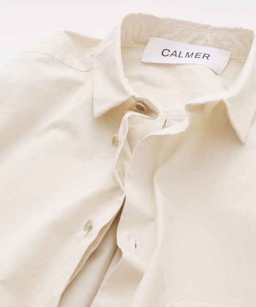 CALMER（カルメール）の「NATURAL DYE BIG SH / ナチュラルダイビッグシャツ（シャツ/ブラウス・レディース・ライトグレー/アイボリー・2/3）」の3枚目の写真