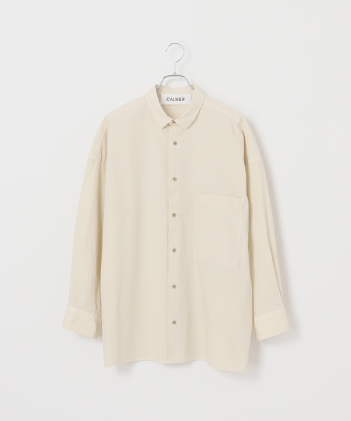 CALMER（カルメール）の「NATURAL DYE BIG SH / ナチュラルダイビッグシャツ（シャツ/ブラウス・レディース・ライトグレー/アイボリー・2/3）」の7枚目の写真
