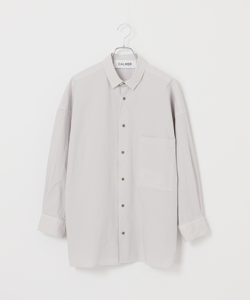CALMER（カルメール）の「NATURAL DYE BIG SH / ナチュラルダイビッグシャツ（シャツ/ブラウス・レディース・ライトグレー/アイボリー・2/3）」の10枚目の写真