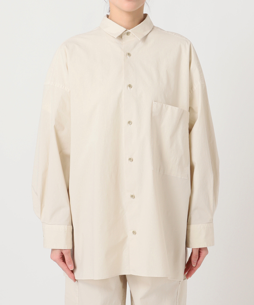 CALMER（カルメール）の「NATURAL DYE BIG SH / ナチュラルダイビッグシャツ（シャツ/ブラウス・レディース・ライトグレー/アイボリー・2/3）」の12枚目の写真
