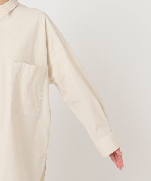 CALMER（カルメール）の「NATURAL DYE BIG SH / ナチュラルダイビッグシャツ（シャツ/ブラウス・レディース・ライトグレー/アイボリー・2/3）」の16枚目の写真