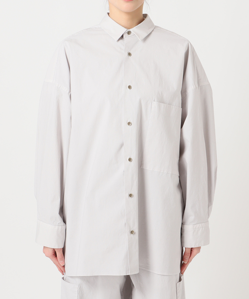CALMER（カルメール）の「NATURAL DYE BIG SH / ナチュラルダイビッグシャツ（シャツ/ブラウス・レディース・ライトグレー/アイボリー・2/3）」の22枚目の写真