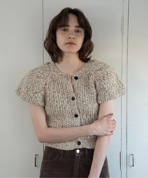 lawgy | mini balloon sleeve mix knit / ミニバルーンスリーブミックスニット(ニット/セーター)
