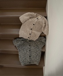 lawgy ニット sleeve removal knit lawgy（ラウジー） ニット セーター pattern rhombus volume sleeve