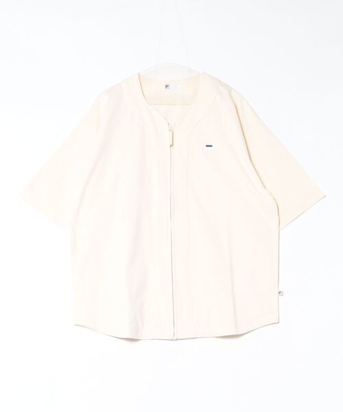 FILA(フィラ)の「《FILA》S/S NO-COLLAR SHIRT(シャツ/ブラウス・メンズ・ネイビー/アイボリー/ブラック・M/S/XL/L)」の3枚目の写真