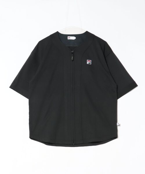 FILA(フィラ)の「《FILA》S/S NO-COLLAR SHIRT(シャツ/ブラウス・メンズ・ネイビー/アイボリー/ブラック・M/S/XL/L)」の2枚目の写真