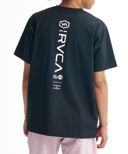 RVCA(ルーカ)の「ルーカ RVCA アウトドアカジュアル 半袖Tシャツ RVCA STRAIGHT WAY(Tシャツ/カットソー・メンズ・ブラック/ブラック×ブラック・S/M/L)」の1枚目の写真