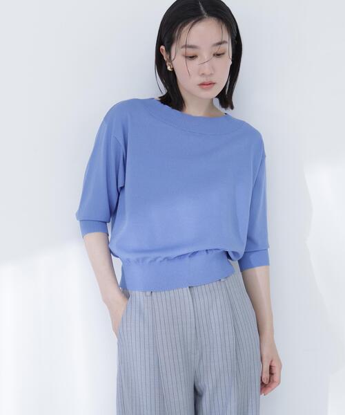 NATURAL BEAUTY BASIC(ナチュラルビューティーベーシック)の「【ちょうど、いい服】しれっと、できすぎニット(ニット/セーター・レディース・レッド/オフホワイト/ブルー/ブラック・FREE)」の3枚目の写真