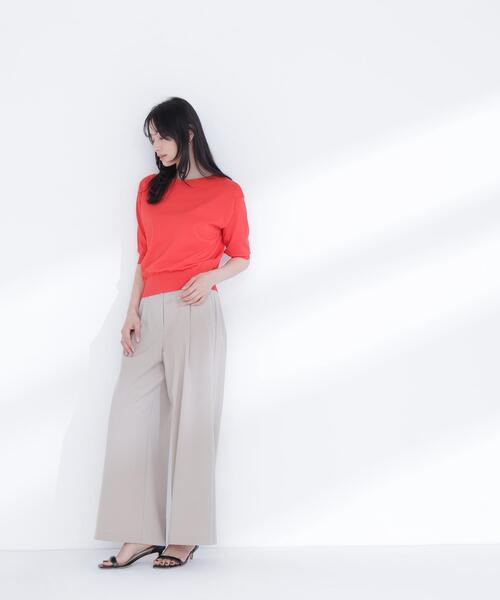 NATURAL BEAUTY BASIC(ナチュラルビューティーベーシック)の「【ちょうど、いい服】しれっと、できすぎニット(ニット/セーター・レディース・レッド/オフホワイト/ブルー/ブラック・FREE)」の8枚目の写真