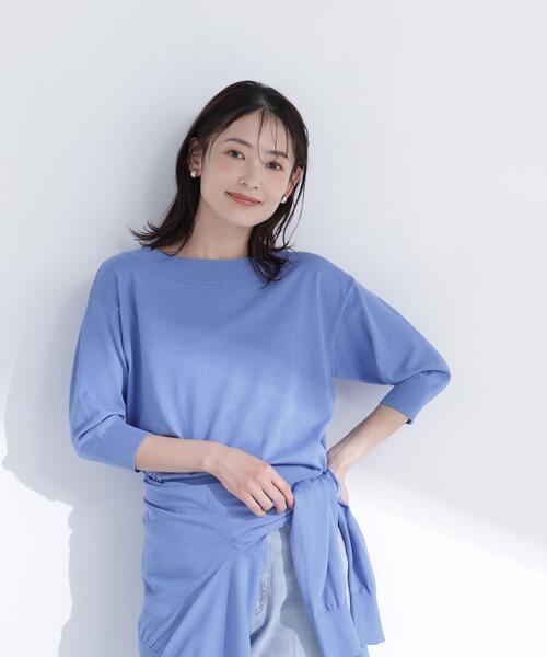 NATURAL BEAUTY BASIC(ナチュラルビューティーベーシック)の「【ちょうど、いい服】しれっと、できすぎニット(ニット/セーター・レディース・レッド/オフホワイト/ブルー/ブラック・FREE)」の21枚目の写真