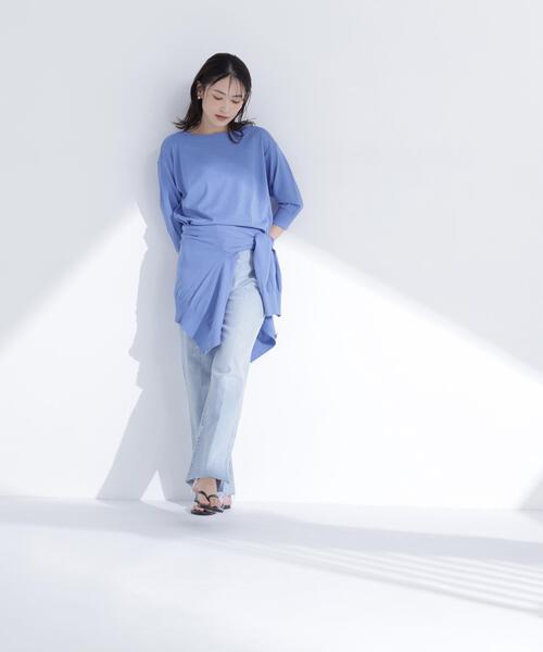 NATURAL BEAUTY BASIC(ナチュラルビューティーベーシック)の「【ちょうど、いい服】しれっと、できすぎニット(ニット/セーター・レディース・レッド/オフホワイト/ブルー/ブラック・FREE)」の20枚目の写真