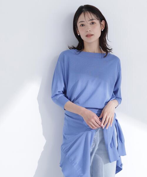 NATURAL BEAUTY BASIC(ナチュラルビューティーベーシック)の「【ちょうど、いい服】しれっと、できすぎニット(ニット/セーター・レディース・レッド/オフホワイト/ブルー/ブラック・FREE)」の17枚目の写真