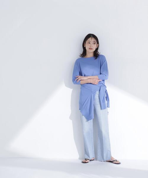 NATURAL BEAUTY BASIC(ナチュラルビューティーベーシック)の「【ちょうど、いい服】しれっと、できすぎニット(ニット/セーター・レディース・レッド/オフホワイト/ブルー/ブラック・FREE)」の16枚目の写真