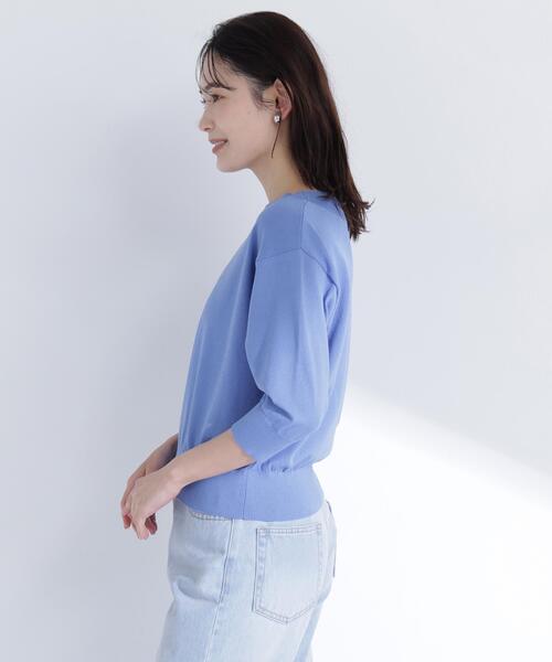 NATURAL BEAUTY BASIC(ナチュラルビューティーベーシック)の「【ちょうど、いい服】しれっと、できすぎニット(ニット/セーター・レディース・レッド/オフホワイト/ブルー/ブラック・FREE)」の15枚目の写真