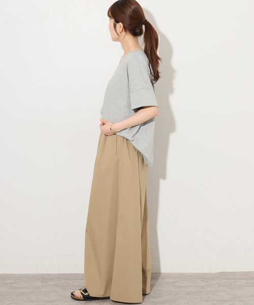 JOURNAL STANDARD relume(ジャーナルスタンダード レリューム)の「《追加》【MULTI FUNC+】UVカット / 撥水 / ギャザーワイドパンツ(その他パンツ・レディース・カーキ/ネイビー/ベージュ・FREE)」の5枚目の写真