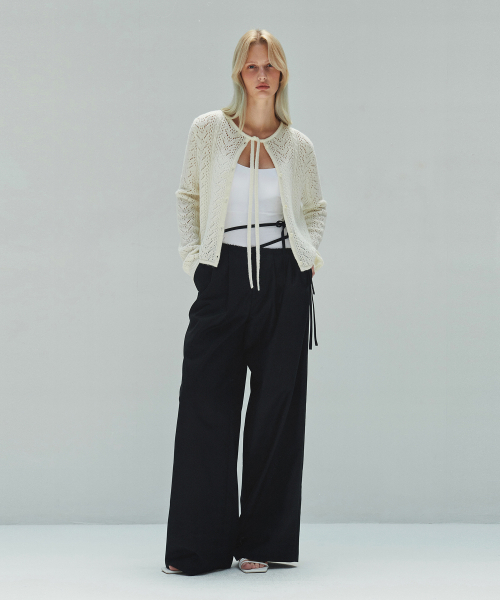 DIAGONAL(ダイアゴナル)の「LACE PUNCHING KNIT CARDIGAN (ivory)(カーディガン/ボレロ・レディース・その他・FREE)」の6枚目の写真