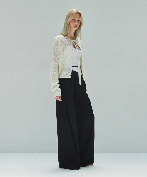 DIAGONAL(ダイアゴナル)の「LACE PUNCHING KNIT CARDIGAN (ivory)(カーディガン/ボレロ・レディース・その他・FREE)」の7枚目の写真