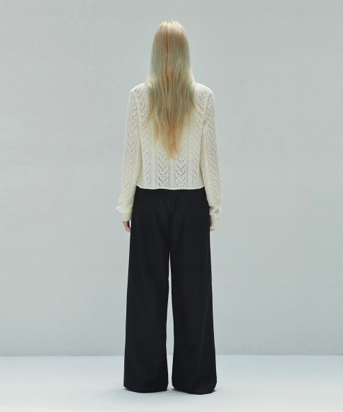DIAGONAL(ダイアゴナル)の「LACE PUNCHING KNIT CARDIGAN (ivory)(カーディガン/ボレロ・レディース・その他・FREE)」の8枚目の写真