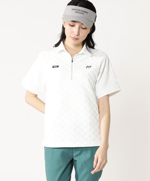 MASTER BUNNY EDITION（マスターバニーエディション）の「【MASTER BUNNY EDITION】ロゴジャガード（ポロシャツ・レディース・ブラック/ベージュ/ホワイト・LARGE/SMALL/MEDIUM）」の12枚目の写真