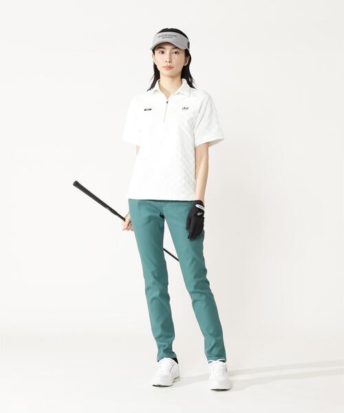 MASTER BUNNY EDITION（マスターバニーエディション）の「【MASTER BUNNY EDITION】ロゴジャガード（ポロシャツ・レディース・ブラック/ベージュ/ホワイト・LARGE/SMALL/MEDIUM）」の13枚目の写真