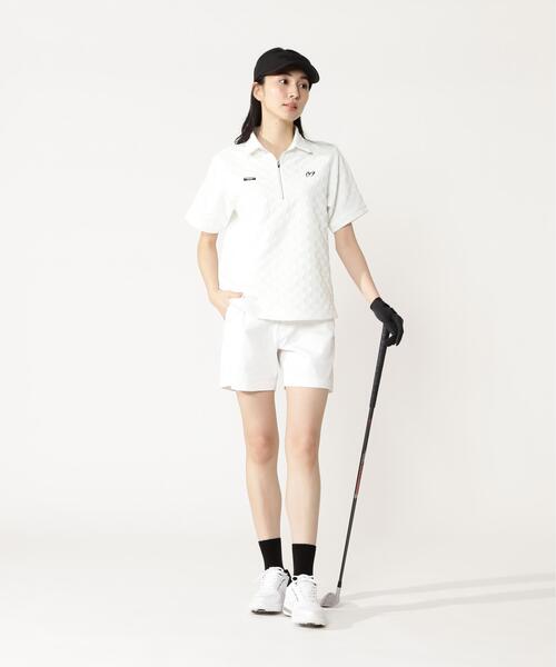 MASTER BUNNY EDITION（マスターバニーエディション）の「【MASTER BUNNY EDITION】ロゴジャガード（ポロシャツ・レディース・ブラック/ベージュ/ホワイト・LARGE/SMALL/MEDIUM）」の15枚目の写真