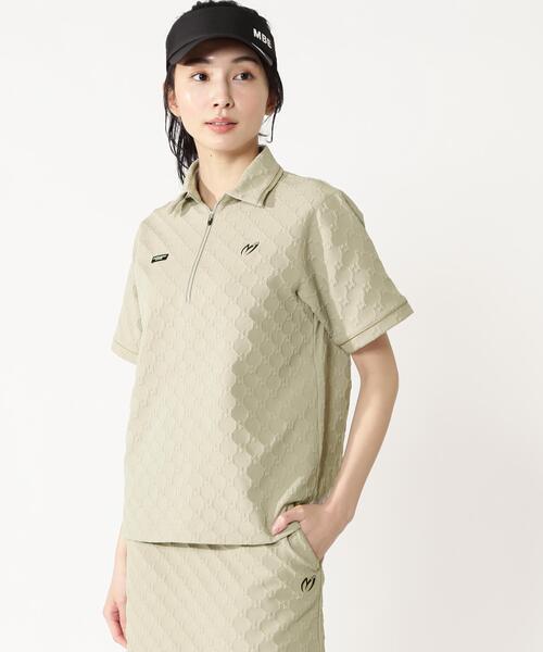 MASTER BUNNY EDITION（マスターバニーエディション）の「【MASTER BUNNY EDITION】ロゴジャガード（ポロシャツ・レディース・ブラック/ベージュ/ホワイト・LARGE/SMALL/MEDIUM）」の19枚目の写真