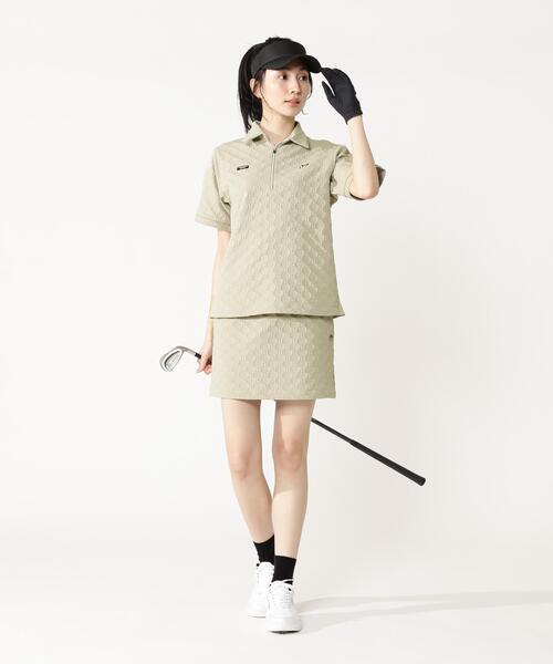 MASTER BUNNY EDITION（マスターバニーエディション）の「【MASTER BUNNY EDITION】ロゴジャガード（ポロシャツ・レディース・ブラック/ベージュ/ホワイト・LARGE/SMALL/MEDIUM）」の21枚目の写真