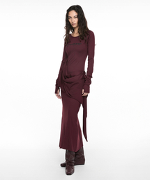 DROP MAXI DRESS BURGUNDY