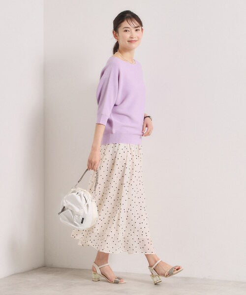 ITS'DEMO（イッツデモ）の「コード編みミニショルダー（ショルダーバッグ・レディース・ブラック/アイボリー・00）」の4枚目の写真