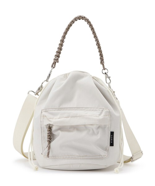 ITS'DEMO（イッツデモ）の「コード編みミニショルダー（ショルダーバッグ・レディース・ブラック/アイボリー・00）」の7枚目の写真