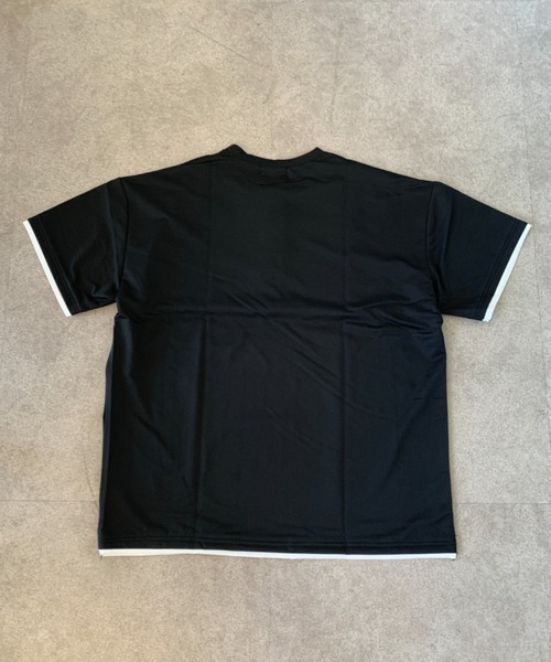 SHEPP（シープ）の「【UNISEX】フェイクレイヤード ヘンリーネック オーバーサイズ ハーフスリーブＴシャツ（Tシャツ/カットソー・メンズ・グレー/ブラック・M）」の8枚目の写真
