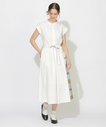 CB CRESTBRIDGE | パーシャルチェックフレンチスリーブワンピース(ワンピース)