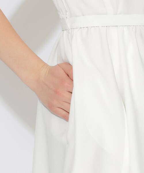 CB CRESTBRIDGE（シービークレストブリッジ）の「パーシャルチェックフレンチスリーブワンピース（ワンピース・レディース・ダークネイビー/ホワイト系その他・M/S）」の7枚目の写真