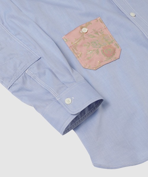JUNYA WATANABE MAN(ジュンヤワタナベマン)の「COTTON STRIPE JAGUARD SHIRTS(シャツ/ブラウス・メンズ・サックスブルー・L/M/S/XS/XL)」の5枚目の写真