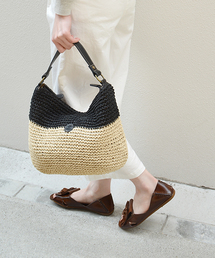 folna | FOLNA（フォルナ）:ペーパー バイカラー トートバッグ ◇(トートバッグ)